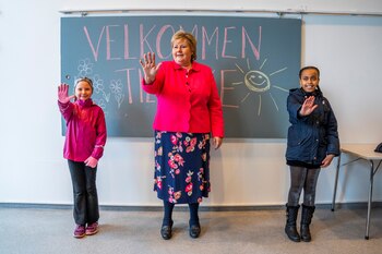 La premier noruega Erna Solberg
