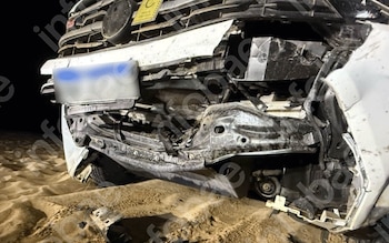 Así quedó la camioneta