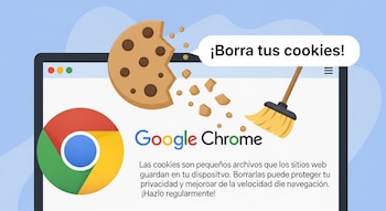 Eliminar cookies regularmente protege frente