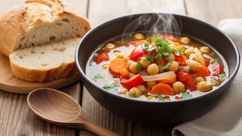 Receta de sopa de garbanzos, rápida y fácil