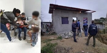 Ocho menores que vivían en