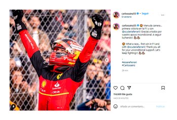 El posteo de Carlos Sainz