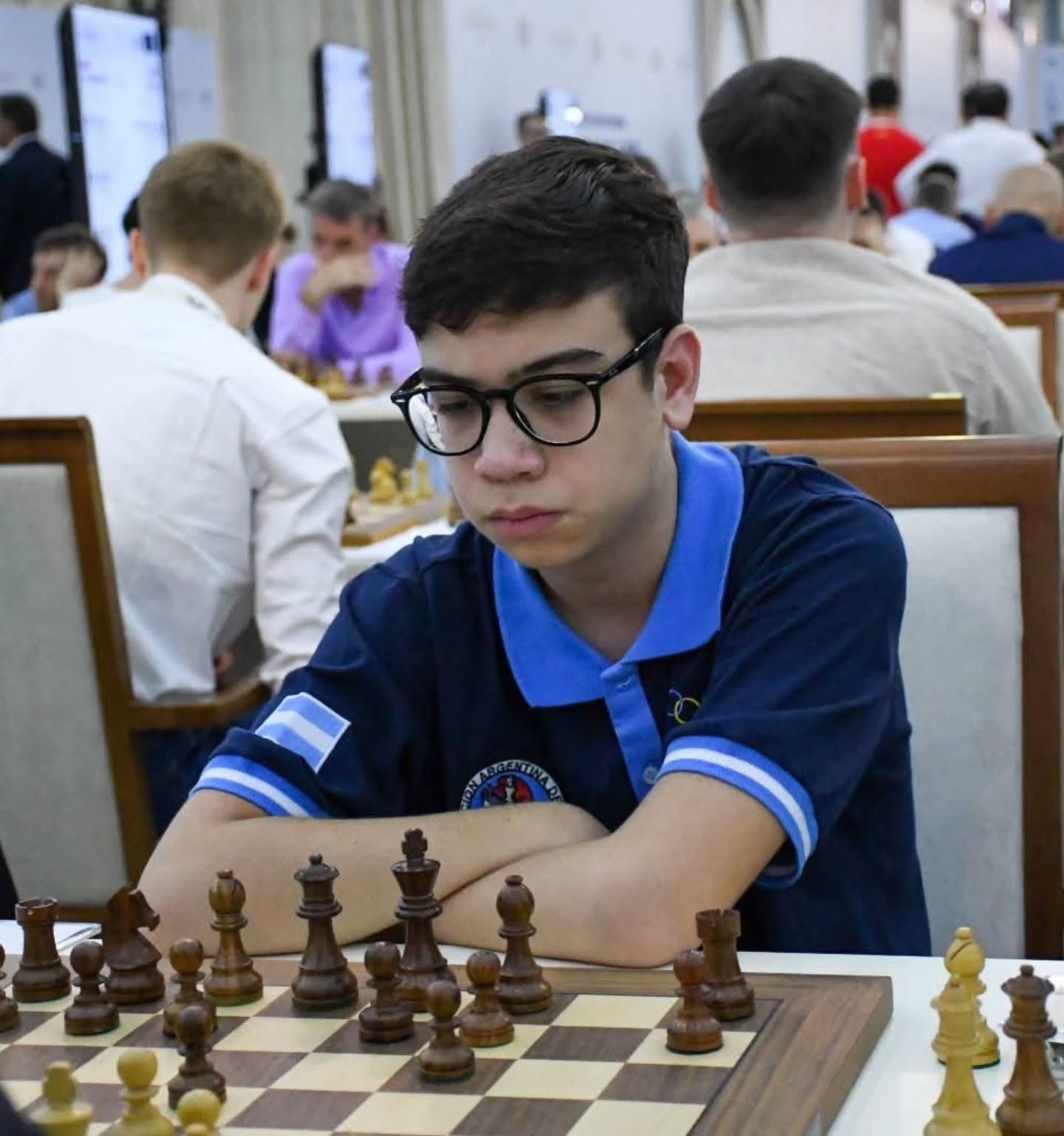Faustino Oro le dio el triunfo a Argentina frente a Filipinas (Instagram: @fadajedrez)