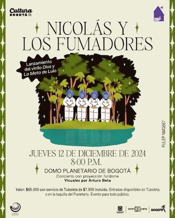 Nicolás y Los Fumadores presentan un show único en el Planetario de Bogotá - crédito Alcaldia de Bogotá