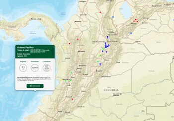 Temblor en el océano pacífico