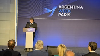 Milei también habló en el evento parisino