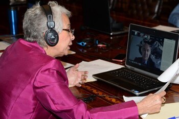 La secretaria de Gobernación, Olga