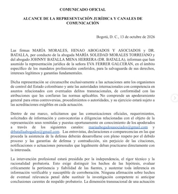 Los abogados señalaron que su trabajo estará guiado por la independencia, el rigor técnico y la evaluación de las pruebas - crédito @mhabogados.asociados/Instagram