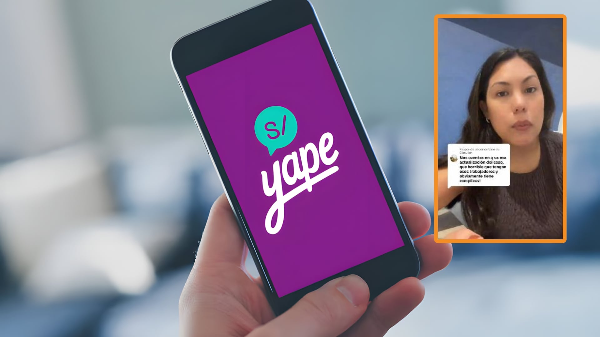 La denunciante señaló que acababa de realizar un pago por Yape a un taxista, por lo que la aplicación permaneció abierta en segundo plano en su celular. Foto: composición Infobae Perú/TikTok