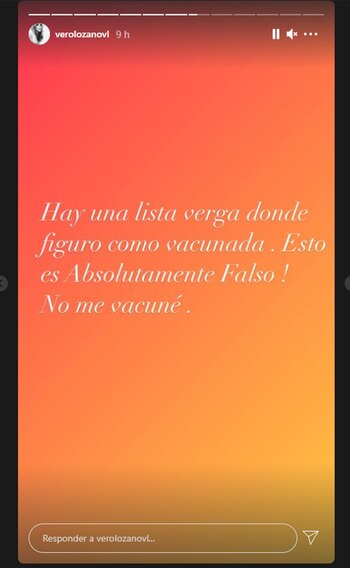 Verónica Lozano desmintió haber sido