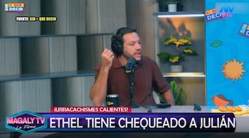 Magaly Medina destaca el discurso de Julián Alexander sobre Ethel Pozo y la fidelidad: “No le voy a fallar a ninguno de ellos”. Captura: Magaly TV La Firme.