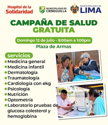 La campaña se llevará a cabo este domingo 12 de julio - Créditos: Municipalidad de Lima.