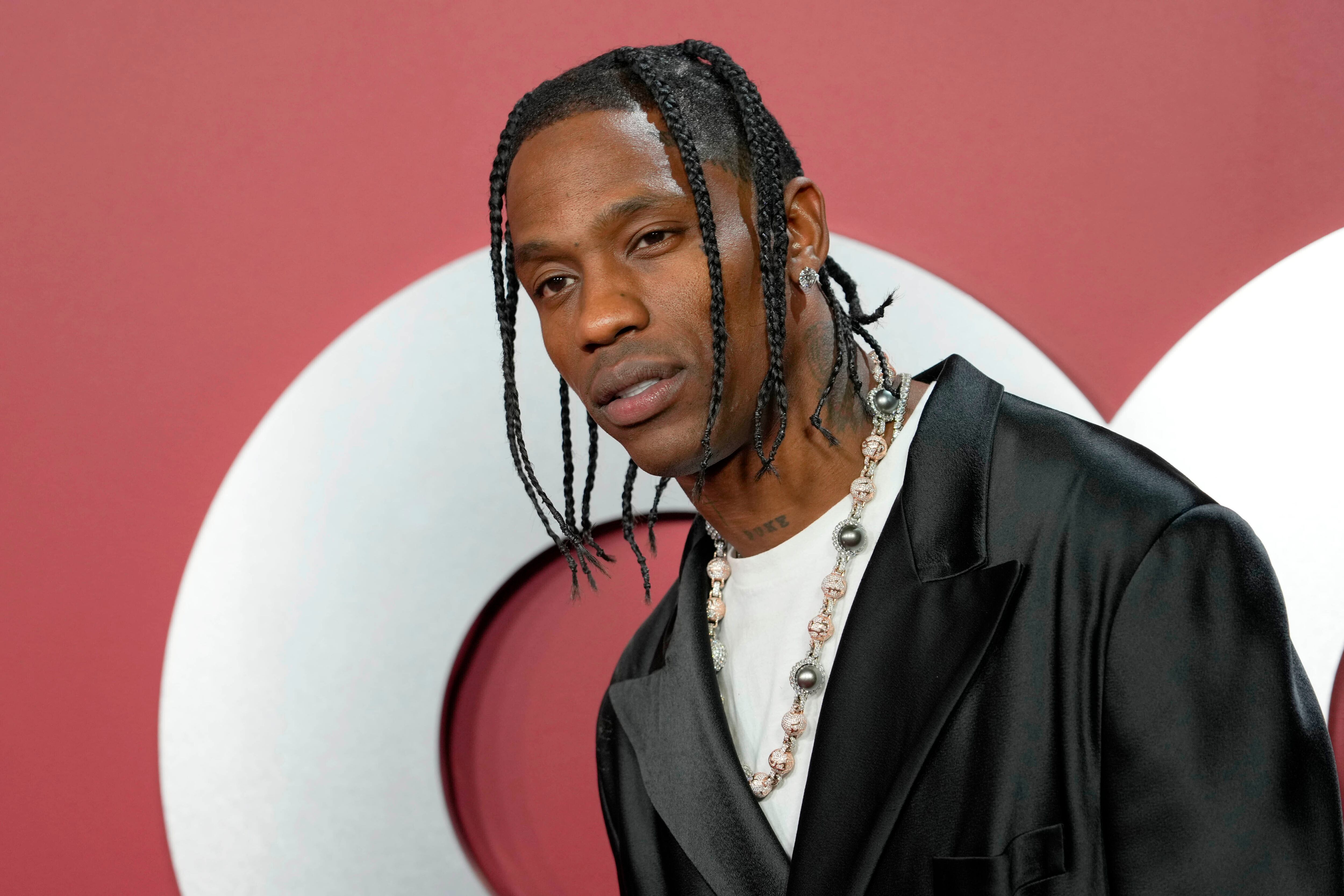 Travis Scott acumula diez nominaciones a los premios Grammy sin haber conseguido aún una victoria en la industria musical(AP Photo/Chris Pizzello, File)