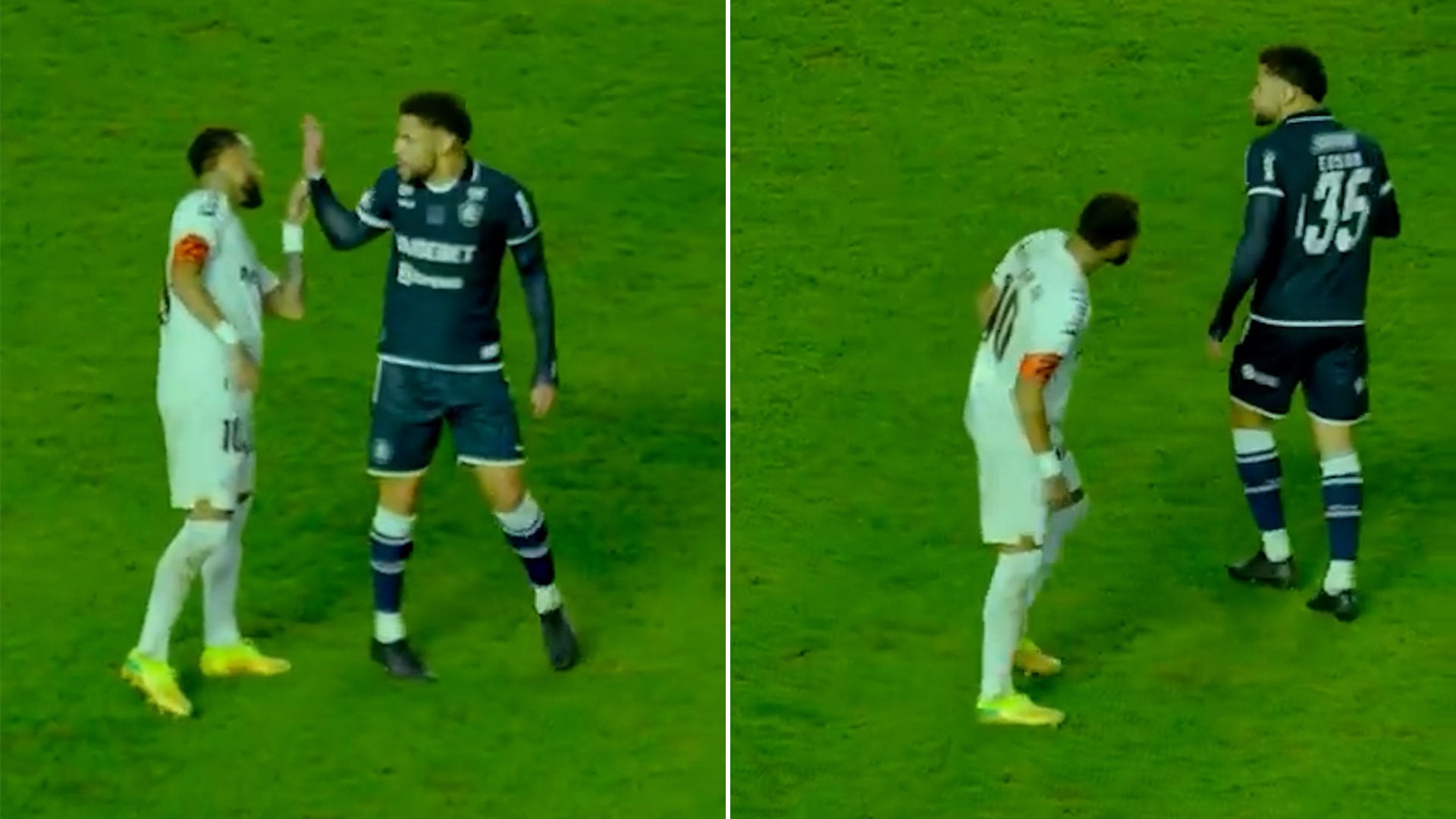 Video: el polémico gesto de Neymar con un rival en su vuelta a la titularidad con el Santos tras 74 días