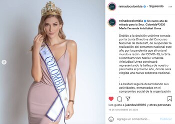 Tomada de Instagram @reinadocolombia