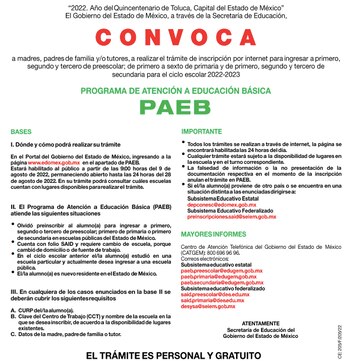 Cómo inscribirse a clases de educación básica a través del PAEB (Captura de pantalla)