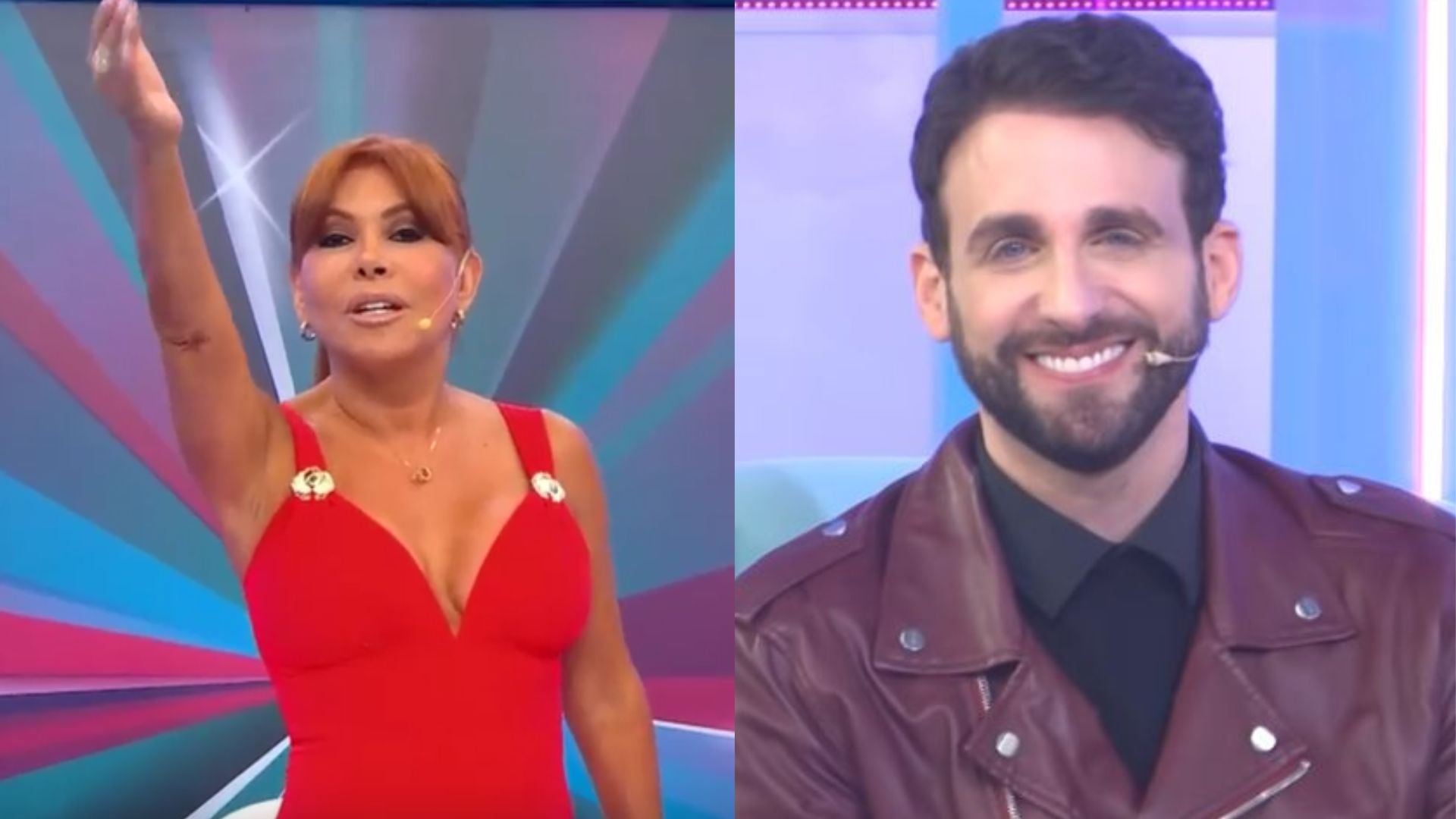 Los conductores de televisión Magaly Medina y Rodrigo González figuran en emisiones de sus respectivos programas de entretenimiento.