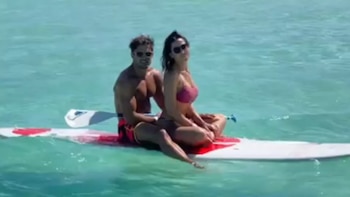 La pareja, en unas vacaciones