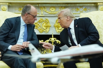 Donald Trump con el canciller