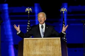 Joe Biden en su mitin