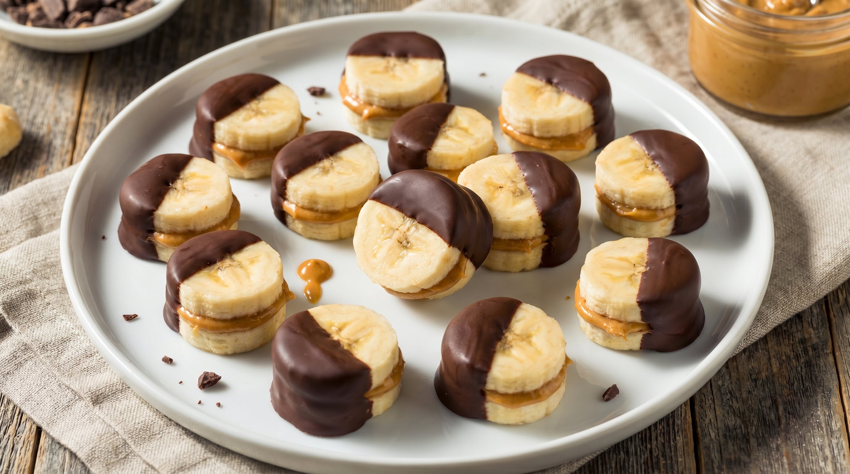 La combinación de banana, pasta de maní casera y chocolate conquista el paladar de grandes y chicos por su sabor nostálgico (Imagen Ilustrativa Infobae)