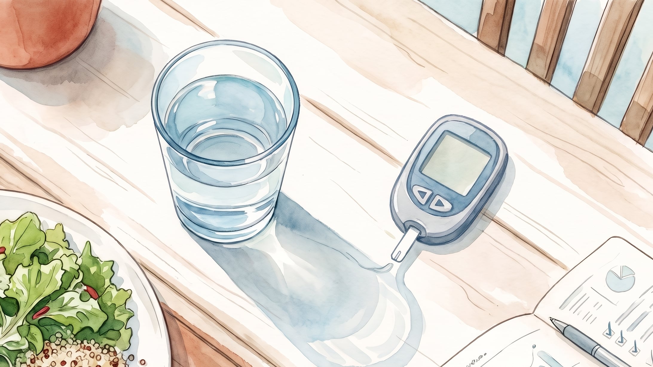 La hidratación previene complicaciones por deshidratación, pero no reduce de forma directa la glucosa en sangre (Imagen Ilustrativa Infobae)