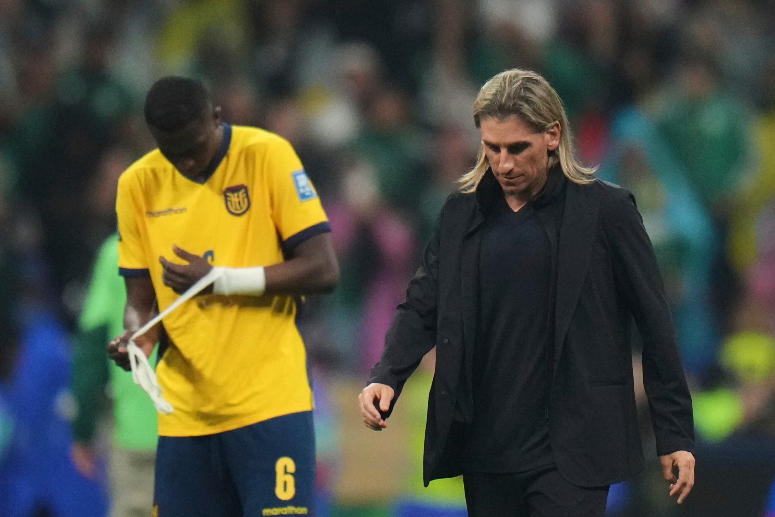Tras la eliminación del Mundial 2026, el argentino Sebastián Beccacece anunció su salida como entrenador de la Selección de Ecuador (AP Foto/Eduardo Verdugo)
