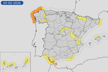 Avisos costeros, vientos, nevadas y