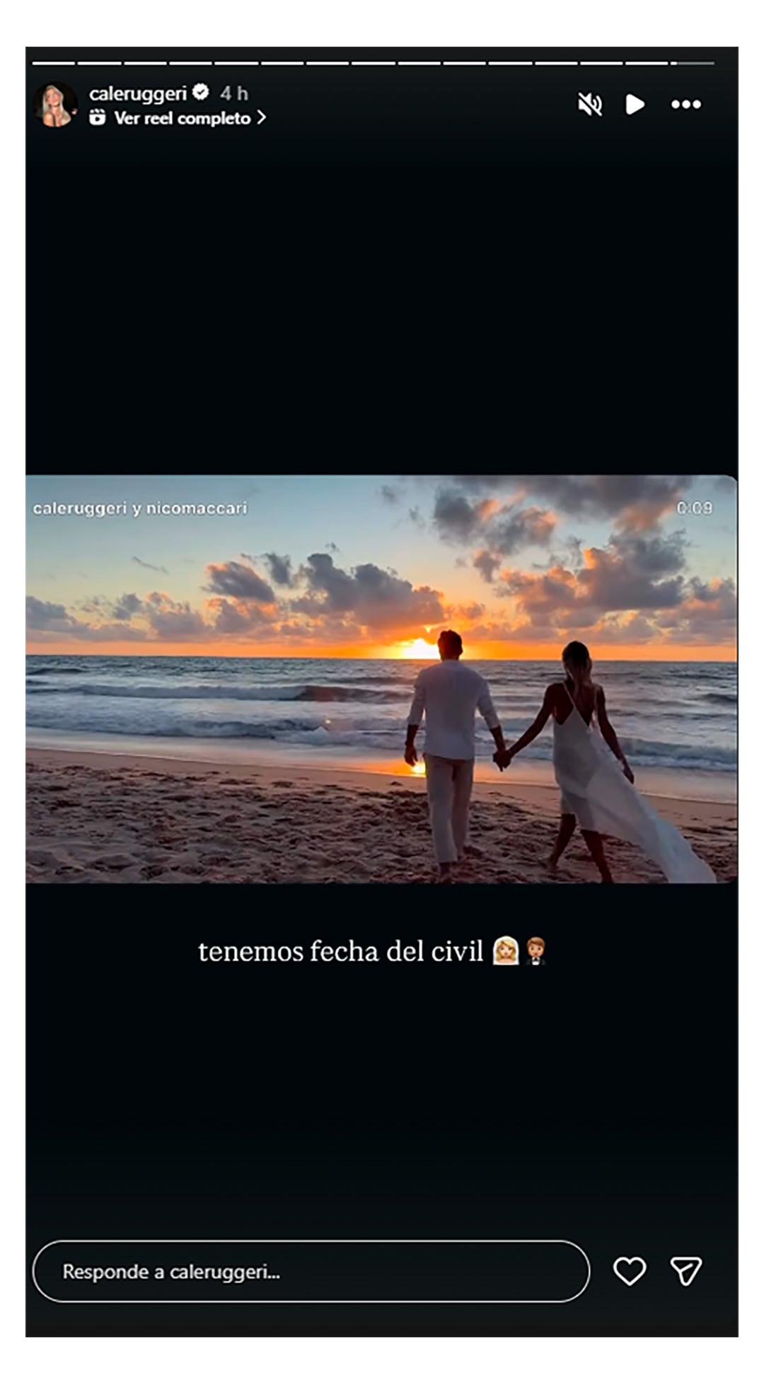 La pareja dio a conocer que se carán el próximo 28 de febrero (Instagram)