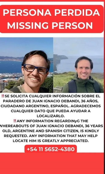 La Interpol señaló características físicas clave de Debandi, como un tatuaje con iniciales HD, cicatriz en la nariz, uso de lentes y cabello castaño