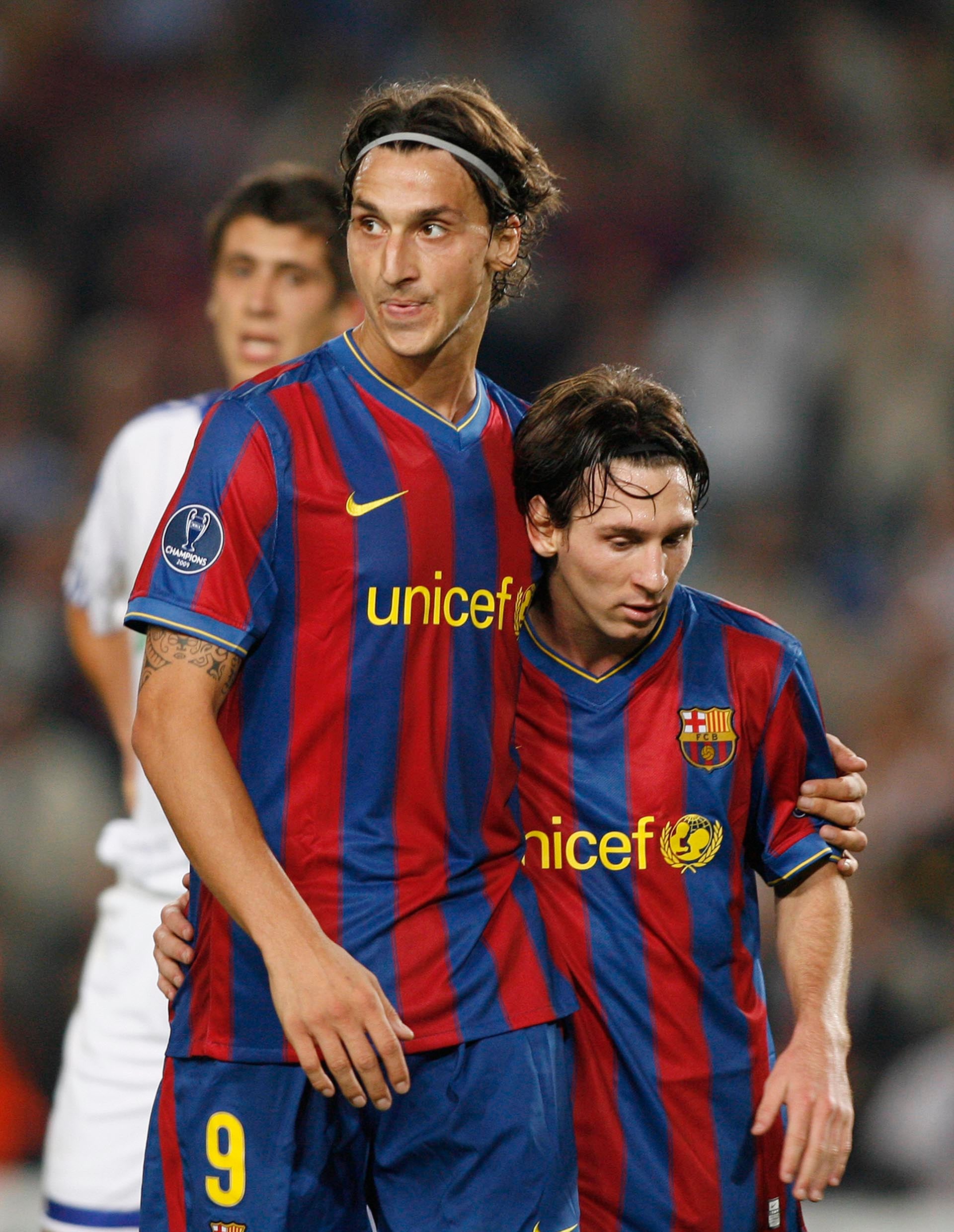 Ibrahimovic y Messi, juntos en el Barcelona (Photo by ben radford/Corbis via Getty Images)