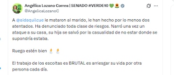 La congresista Angélica Lozano Correa