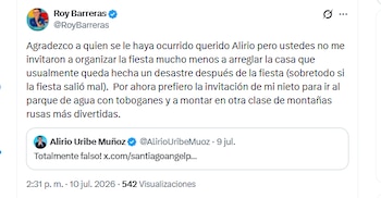 El exembajador Roy Barreras negó estar interesado en la Presidencia del Pacto Histórico - crédito @RoyBarreras/X