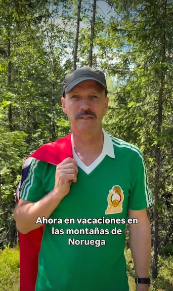 Infundado en los colores de nuestro país, el embajador envió un mensaje para todos los seguidores de Haaland y compañía durante este duelo.