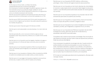 Bolívar llama a separar la