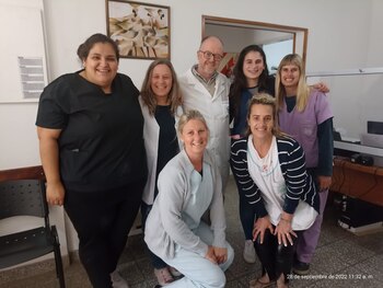 Patricia junto a sus compañeras