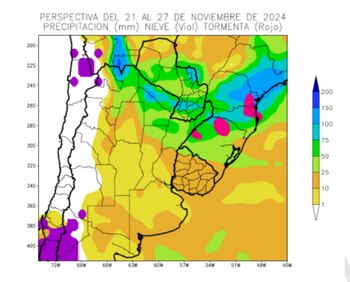 Pronostican tormentas fuertes (señaladas en