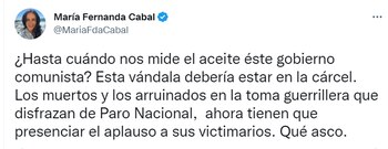 María Fernanda Cabal sobre Rebecca