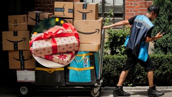 FILE PHOTO: An Amazon delivery
