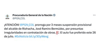 A través de una publicación