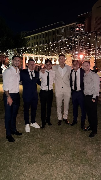 Los futbolistas de Boca presentes