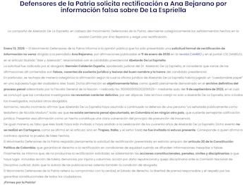 Este fue el comunicado que