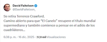 David Faitelson reacciona al retiro