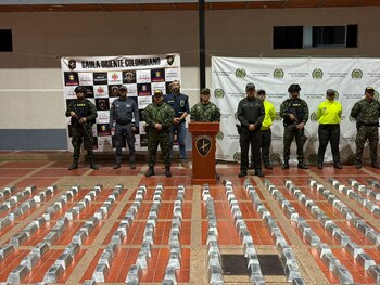 Lingotes de estaño incautados por