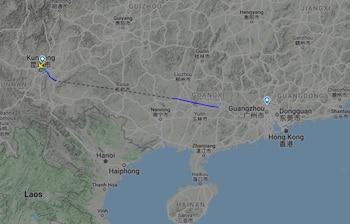 El recorrido del vuelo y