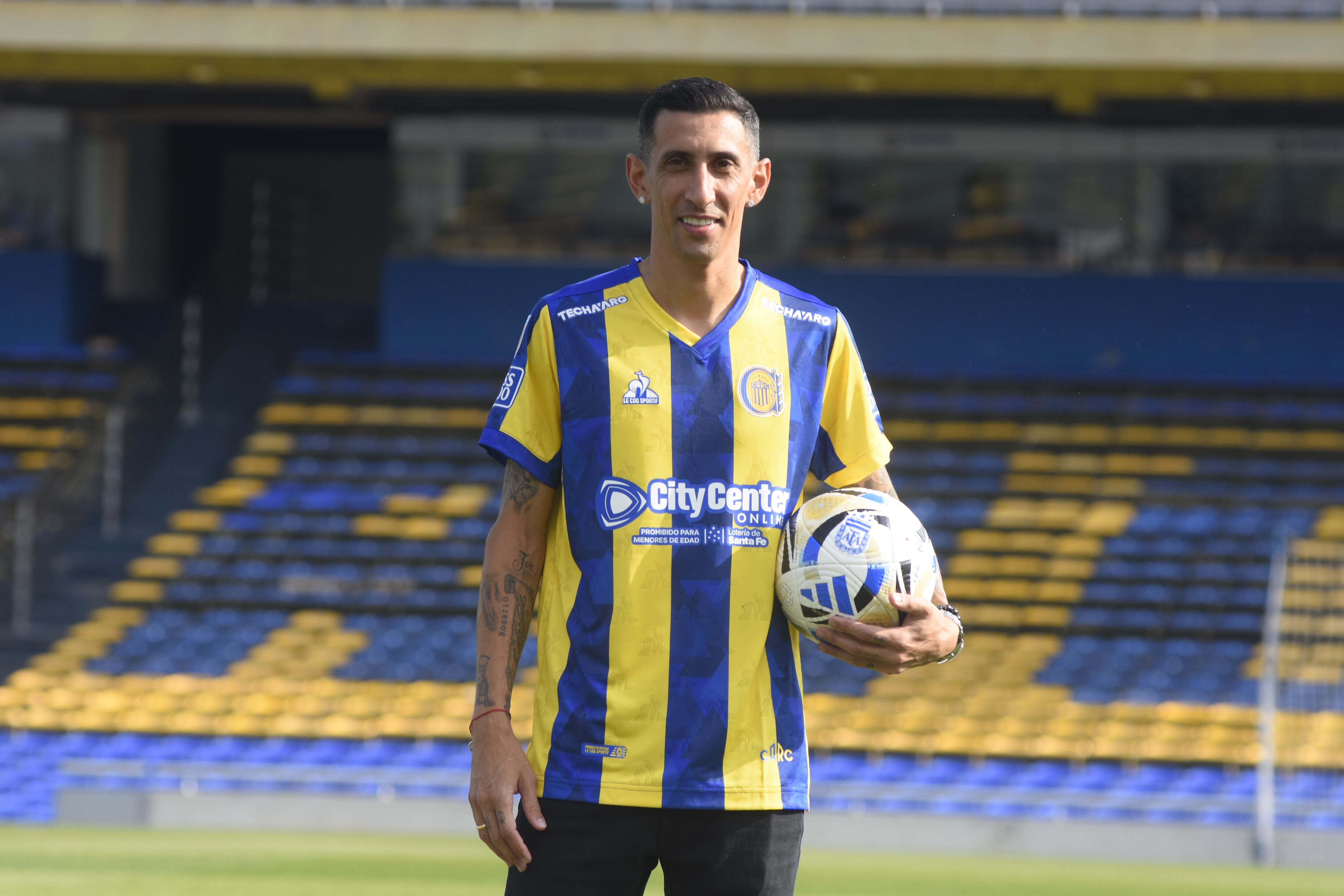 Ángel Di María regresó a Rosario Central- crédito Leo Galletto