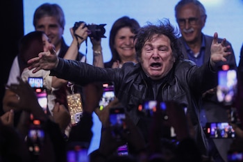 Javier Milei, eufórico por la