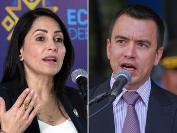 Luisa González y Daniel Noboa