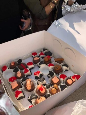 Los cupckaes estaban adornados con