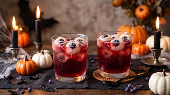 Agua de frutas con “ojos” de lichi: la bebida para sorprender en Halloween